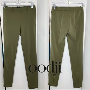 Oojdi Olive Green Skinny Leg Dress Pants Small